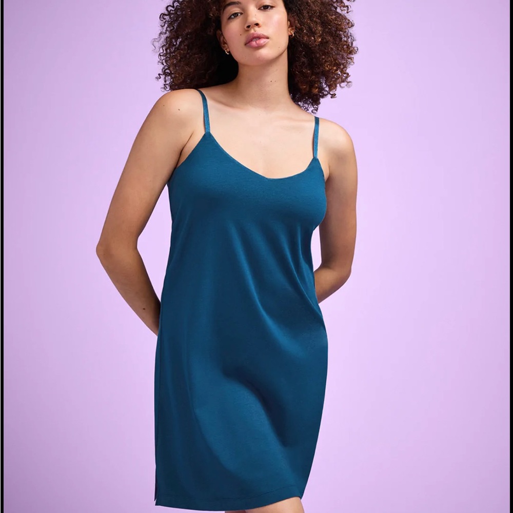 ThirdLove Teal Wonderknit Strappy Nightgown